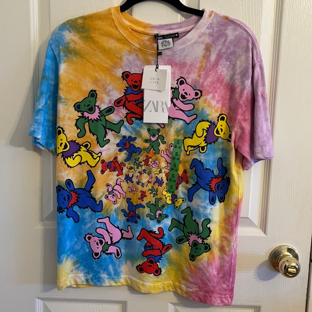 Zara tie dye grateful dead t shirt